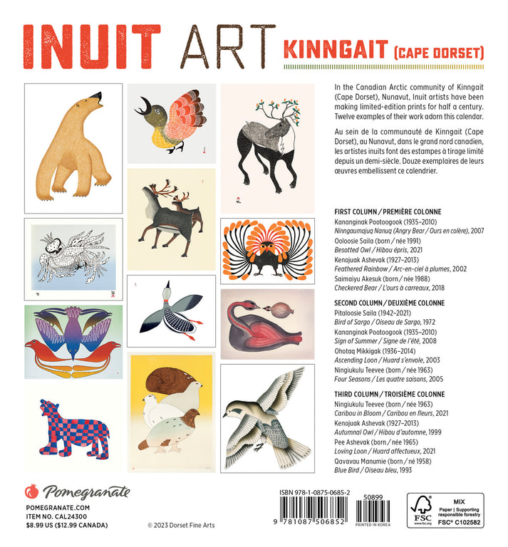 Inuit Art Kinngait 2024 Mini Wall Calendar